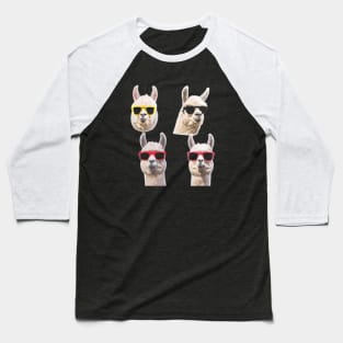 Colorful Llama Alpaca Baseball T-Shirt